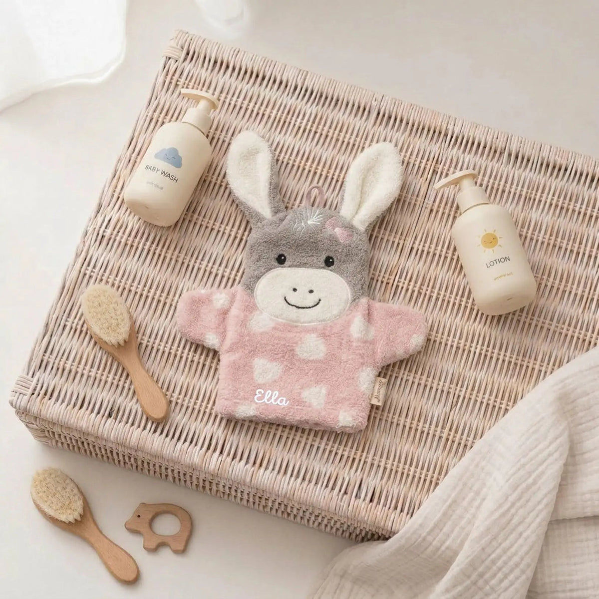 STERNTALER Waschhandschuh Frottee personalisiert - Tiere - wunderwunsch