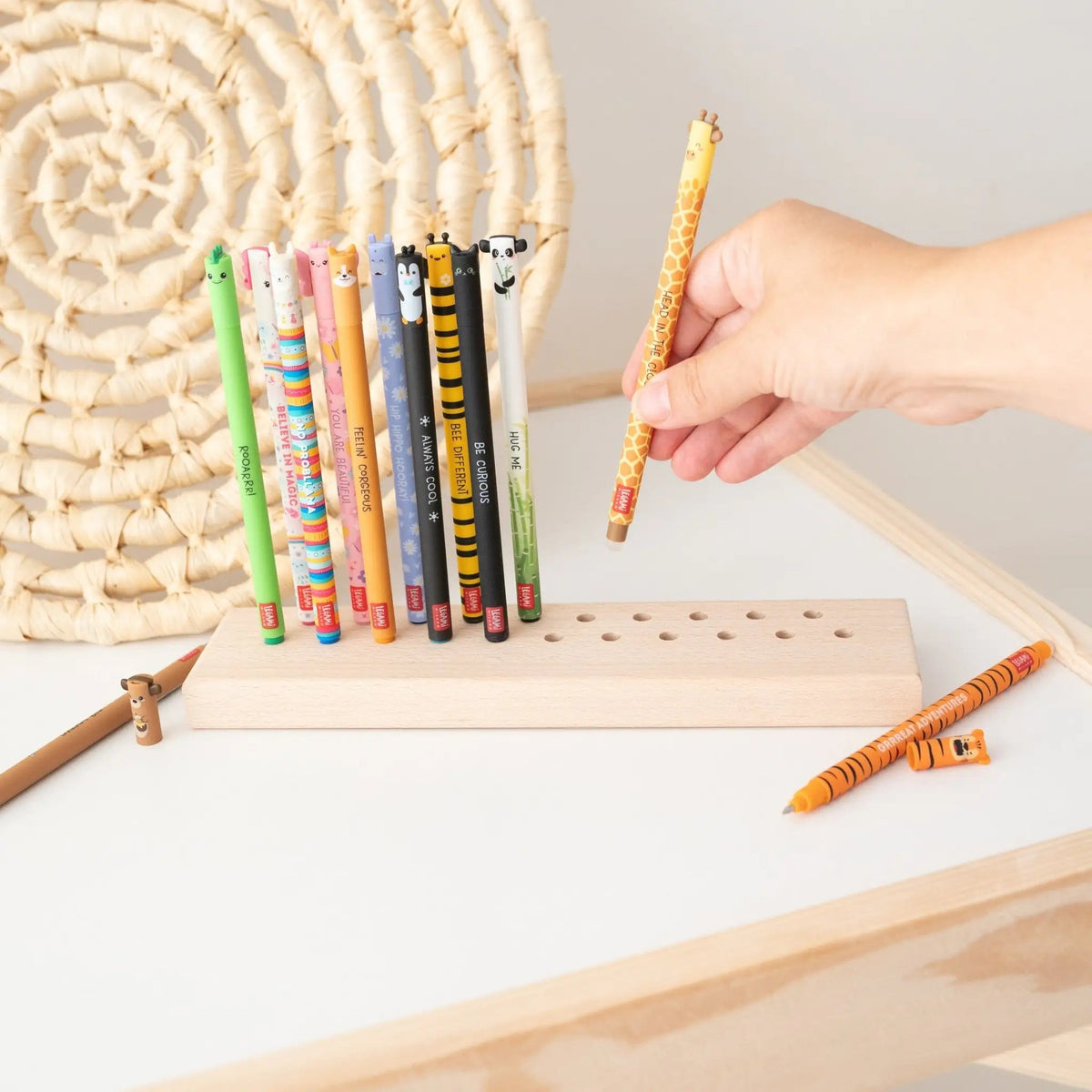 Legami Stiftehalter Holz personalisiert - länglich für 21 Stifte - wunderwunsch