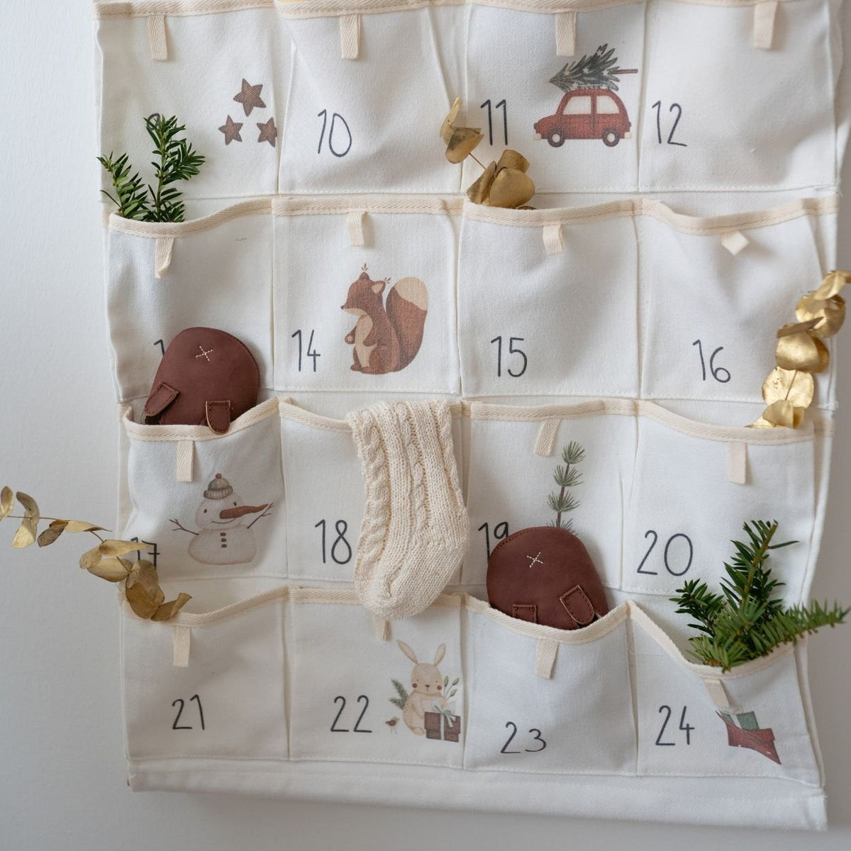 Stoff Adventskalender Winterwald personalisiert - wunderwunsch