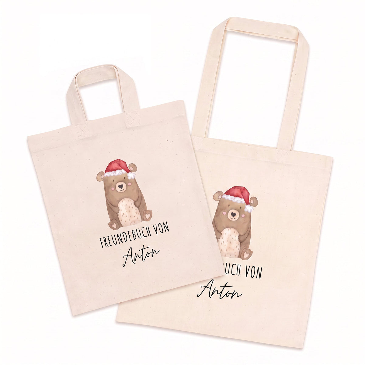 Stoffbeutel "Nikolaus/Weihnachtsmann" personalisiert - wunderwunsch