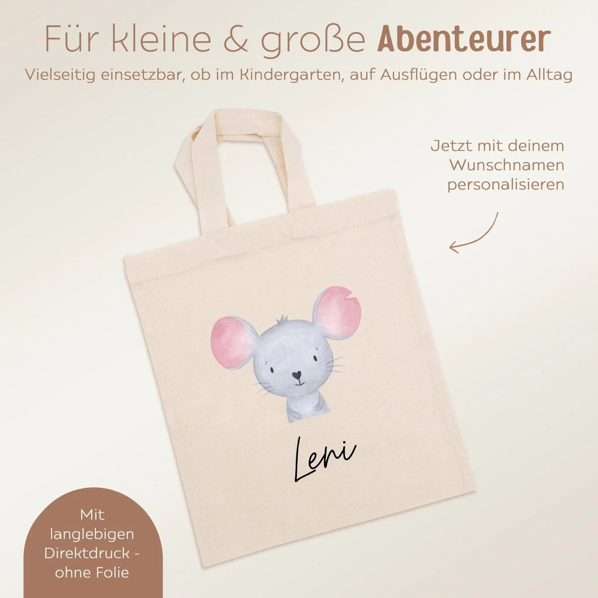 Stoffbeutel "Tier" personalisiert - wunderwunsch