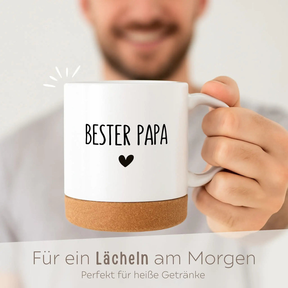 Tasse mit Korkboden - Wunschname - wunderwunsch