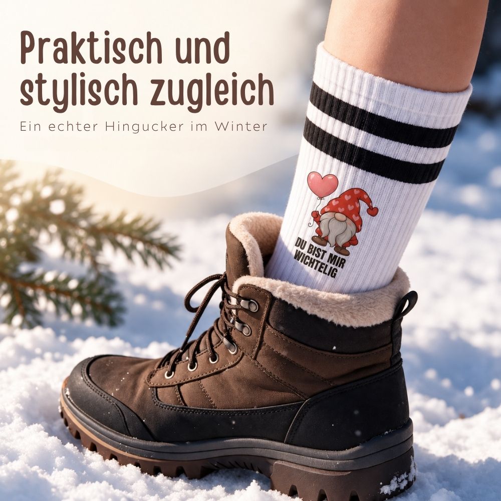 Tennissocken - Du bist mir wichtelig - wunderwunsch
