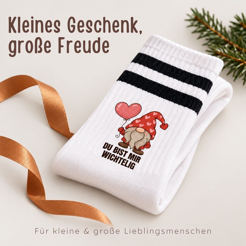Tennissocken - Du bist mir wichtelig - wunderwunsch