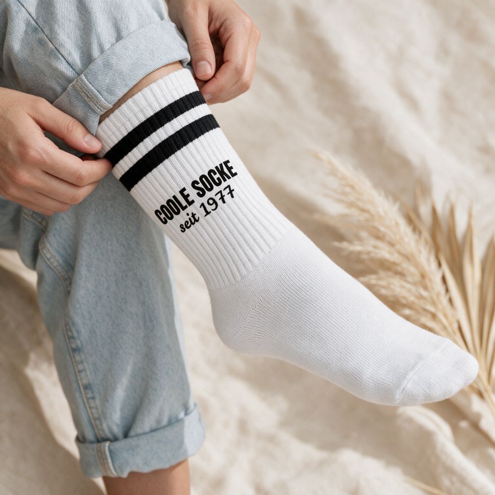 Tennissocken personalisiert - Coole Socke seit - wunderwunsch