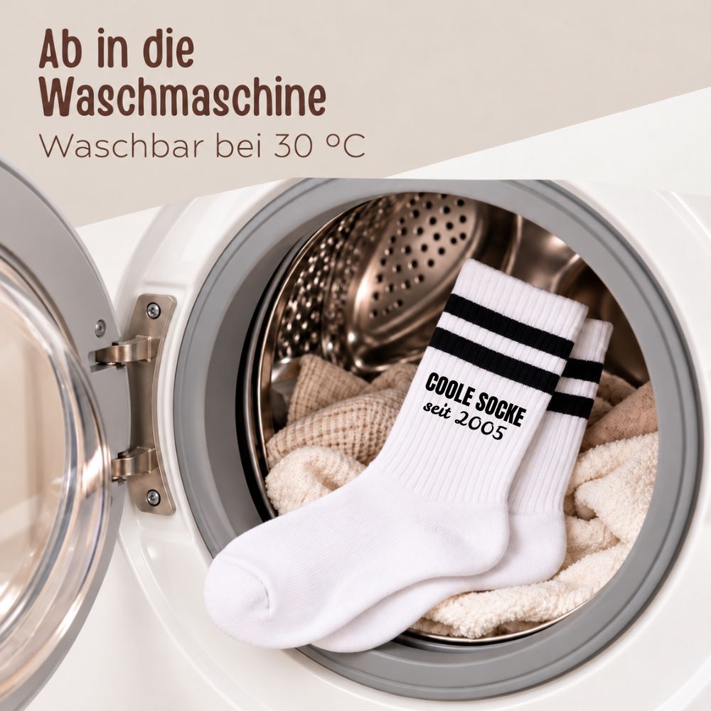 Tennissocken personalisiert - Coole Socke seit - wunderwunsch