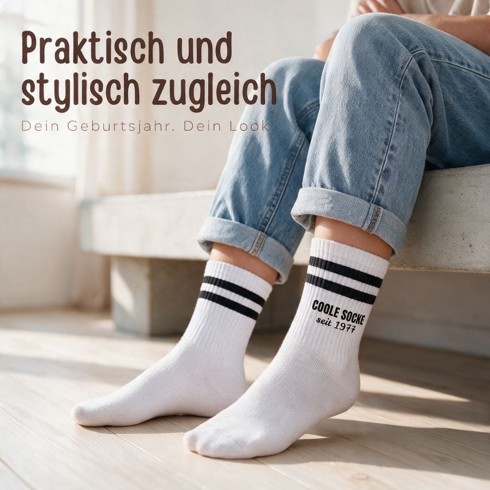 Tennissocken personalisiert - Coole Socke seit - wunderwunsch