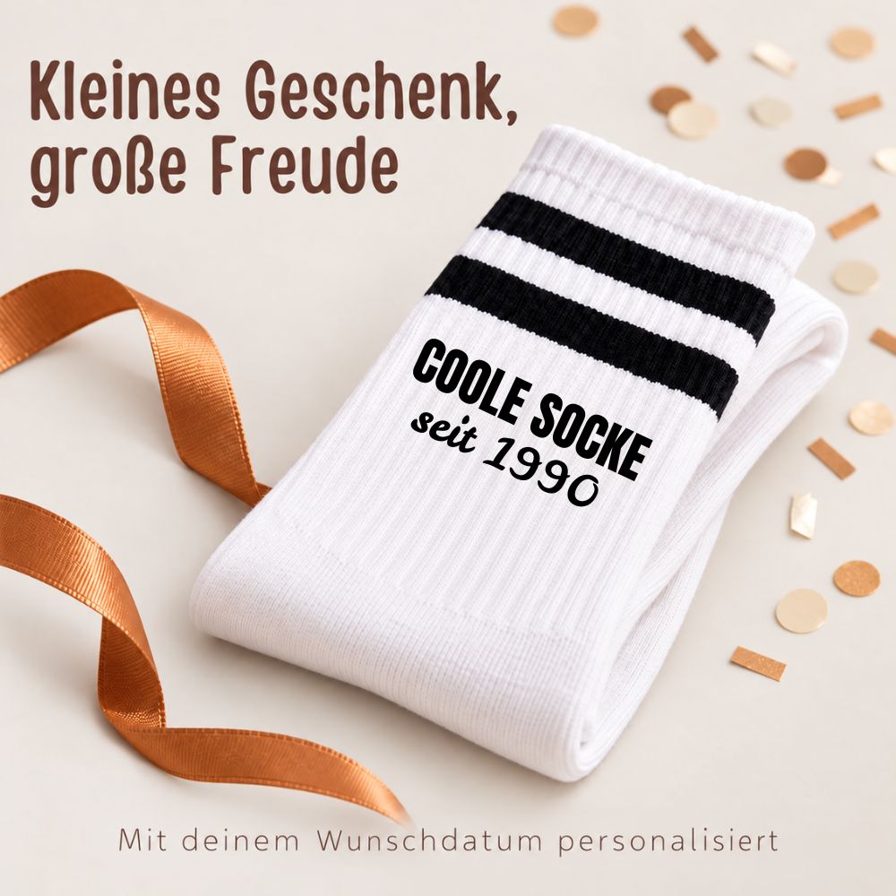 Tennissocken personalisiert - Coole Socke seit - wunderwunsch