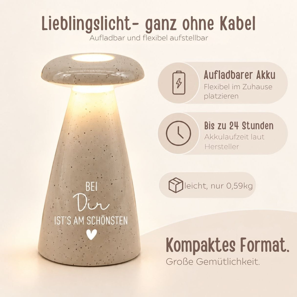 Tischleuchte 3in1 personalisiert - wunderwunsch