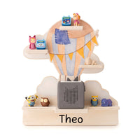 Toniebox Regal Holz - Heißluftballon Aquarell
