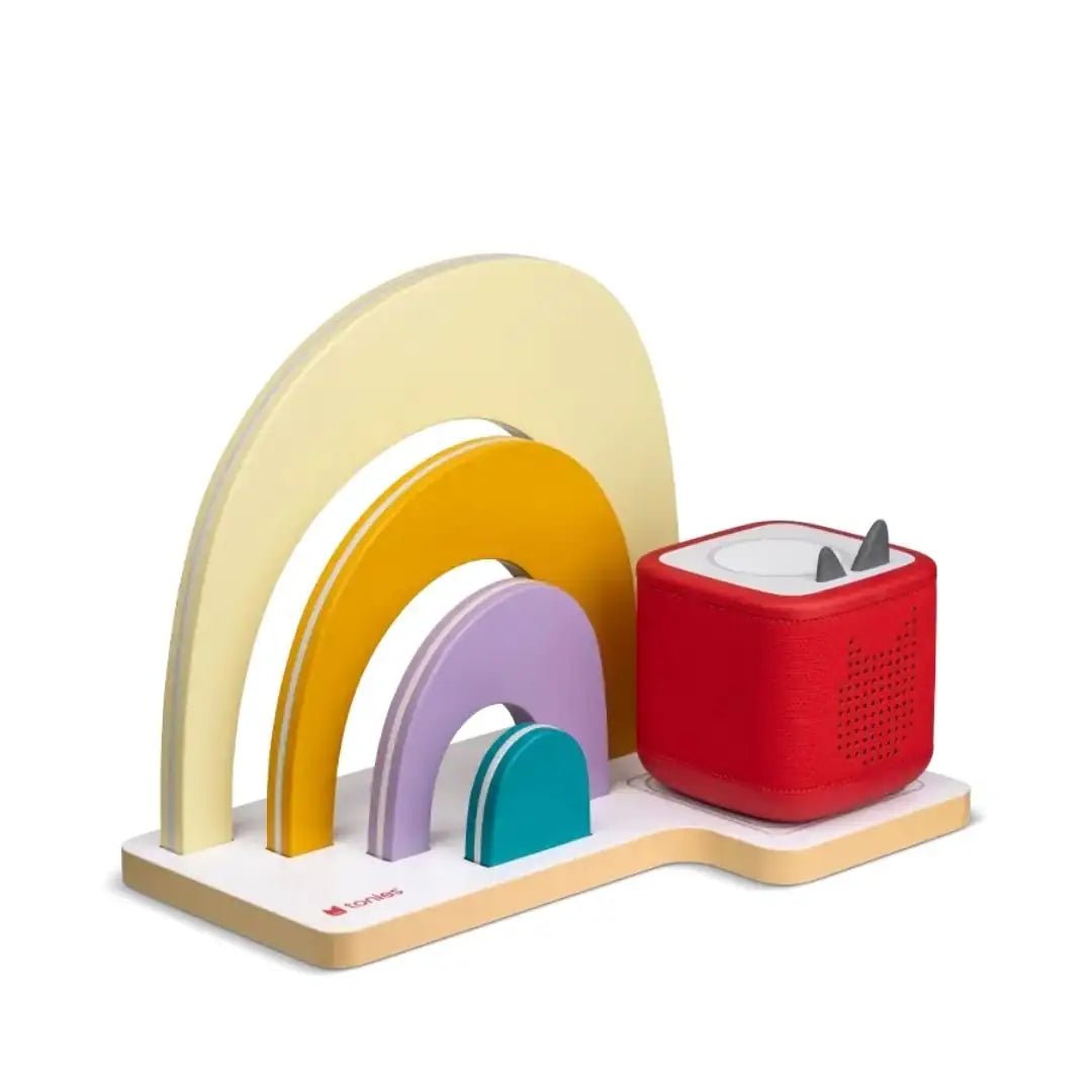 TONIES Standregal personalisiert - Regenbogen, Berg, Haus - wunderwunsch