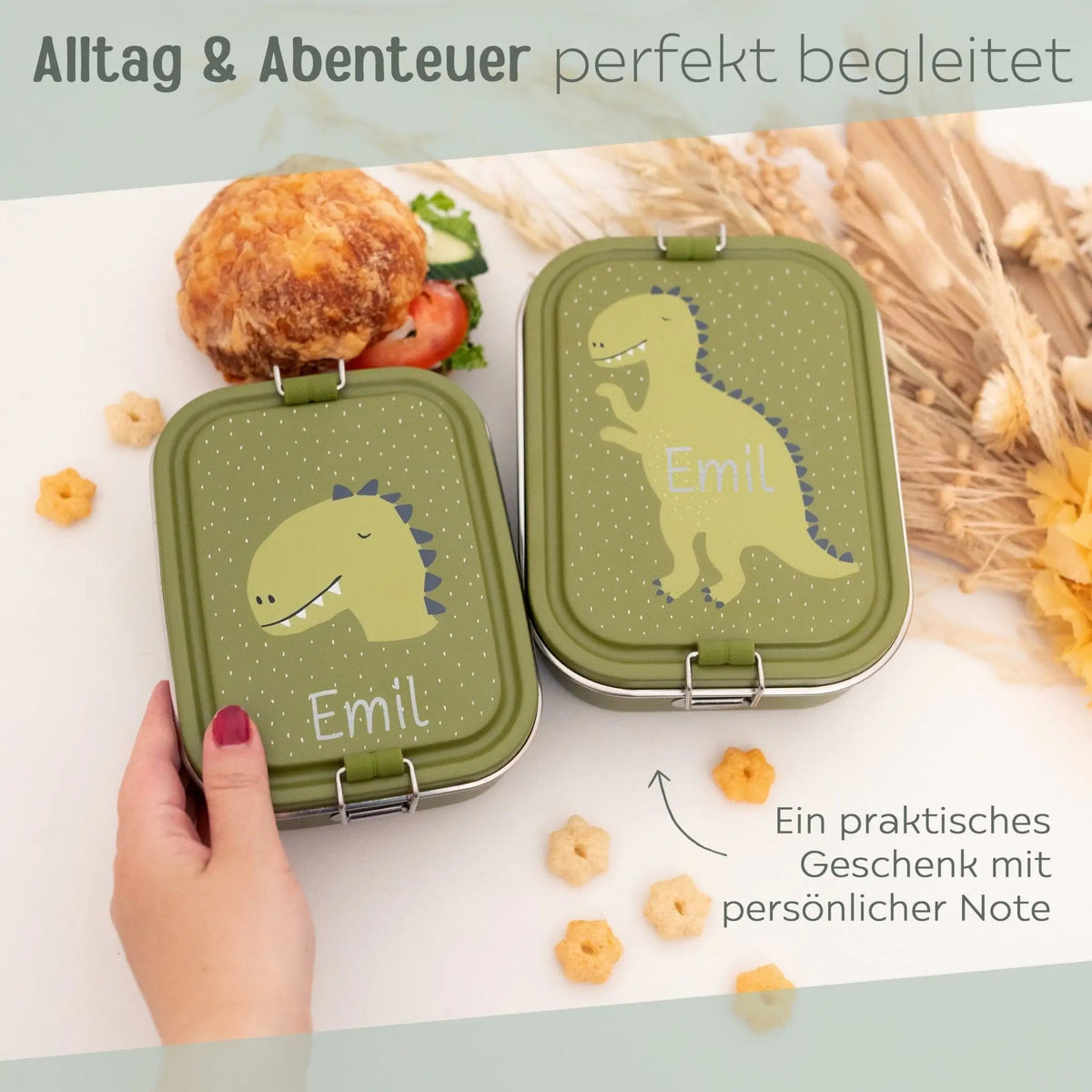 Trixie Brotdose aus Edelstahl personalisiert - Tiere - wunderwunsch