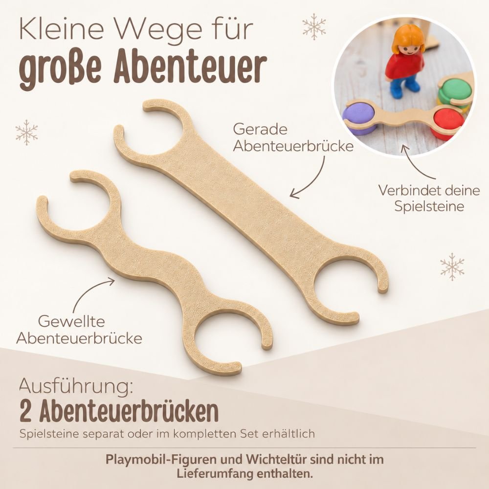 Wichtelzubehör – Mini-Spielsteine & Abenteuerbrücken - wunderwunsch