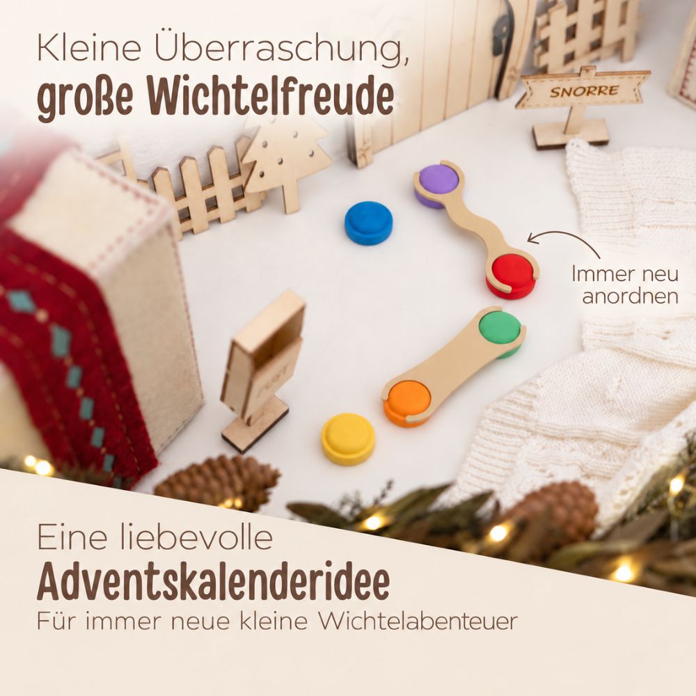 Wichtelzubehör – Mini-Spielsteine & Abenteuerbrücken - wunderwunsch