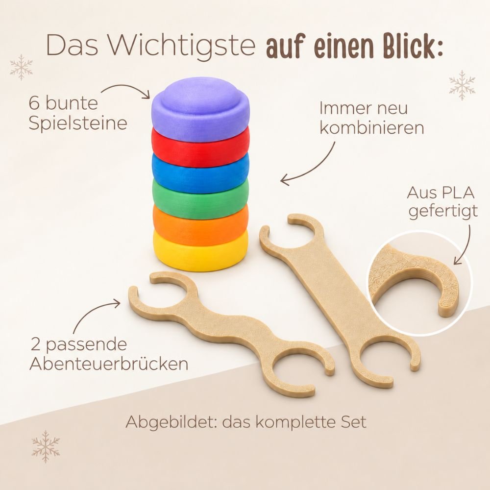 Wichtelzubehör – Mini-Spielsteine & Abenteuerbrücken - wunderwunsch