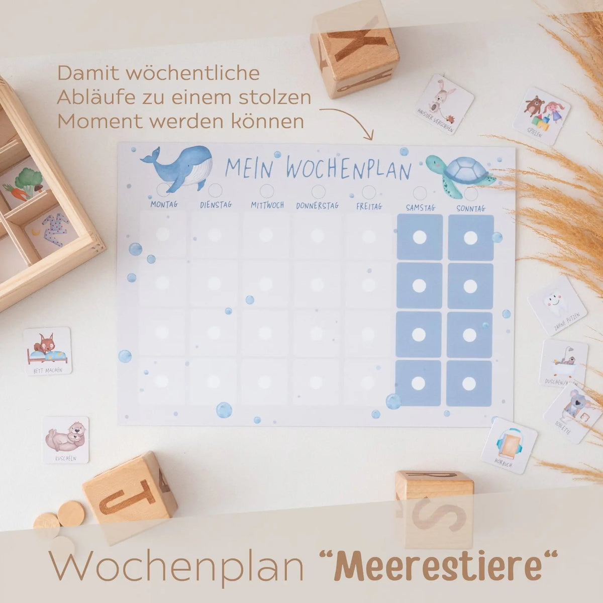 Wochenplan "Meerestiere" - wunderwunsch