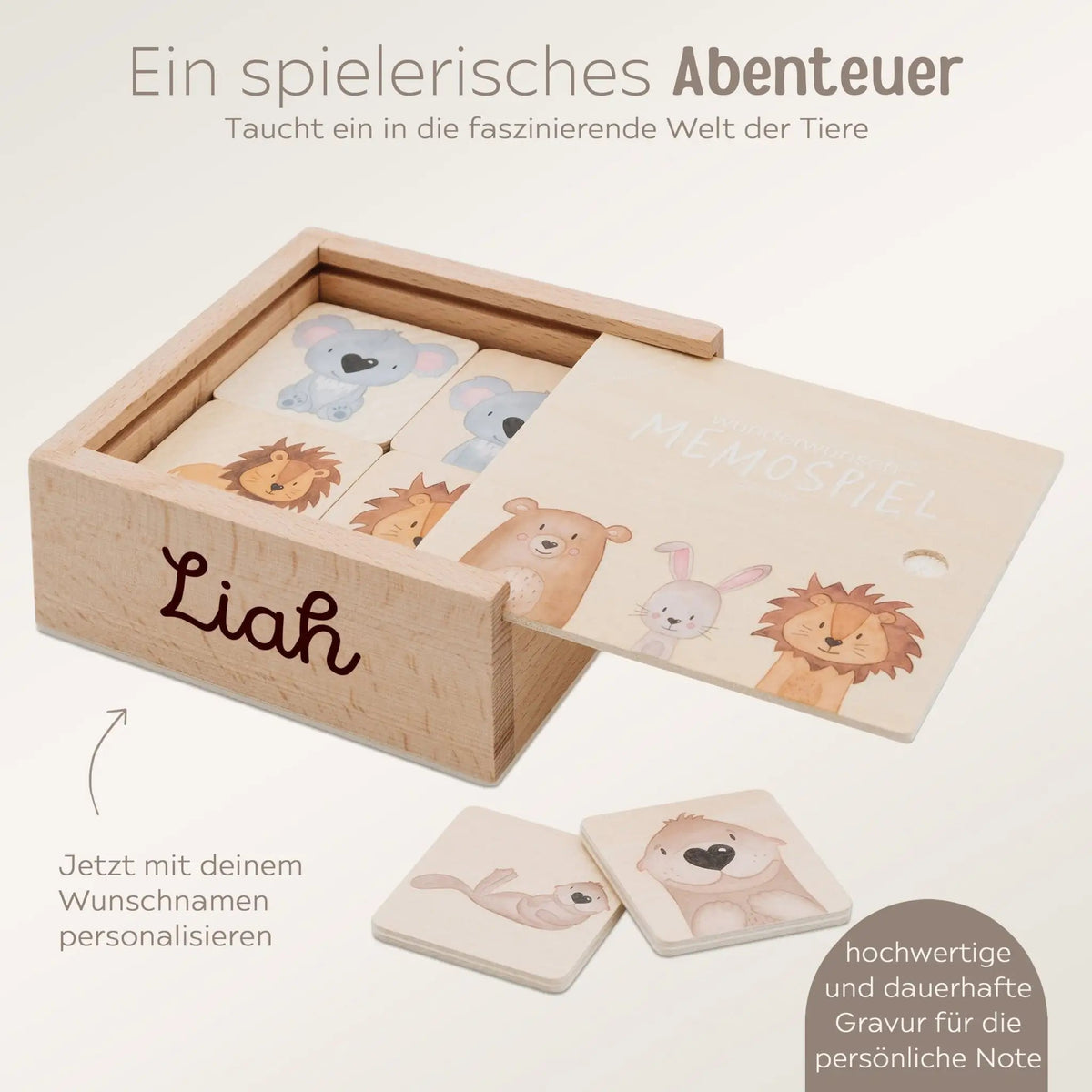 Wunderwunsch x SMALL FOOT Memo Spiel personalisiert - wunderwunsch
